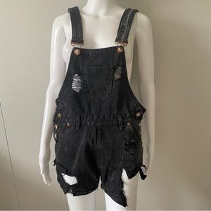One Teaspoon Superfreak Overalls Black size 22